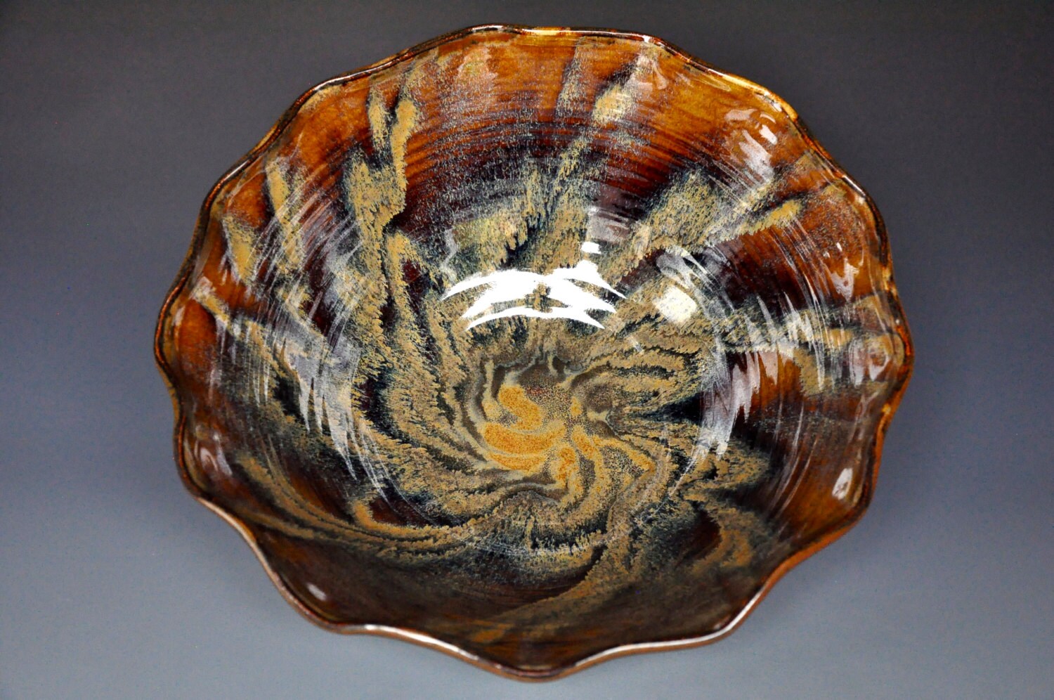 Sunburst Ceramic Bowl Pottery Pasta Bowl Ceramic Salad Bowl