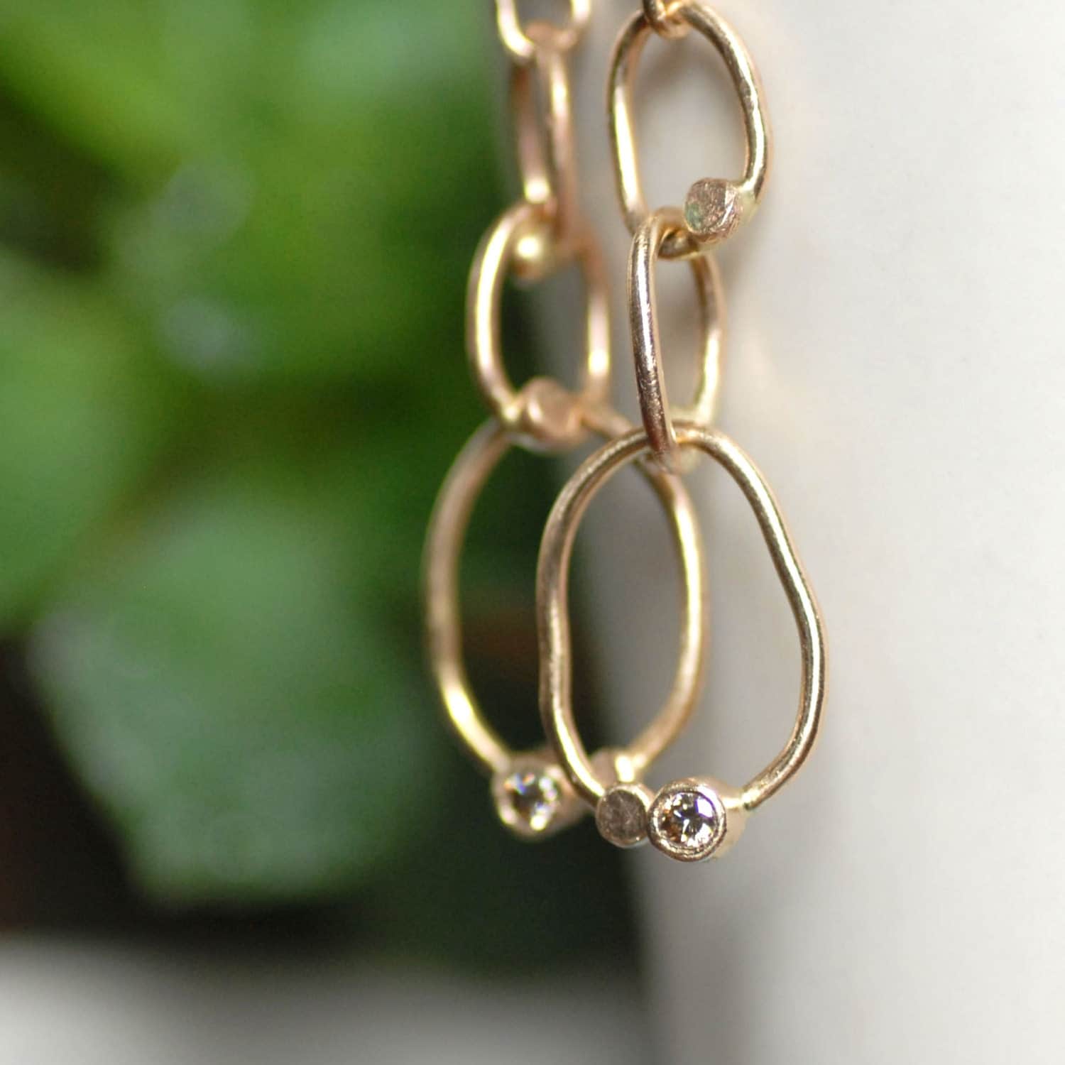 Long gold dangle hoop earrings