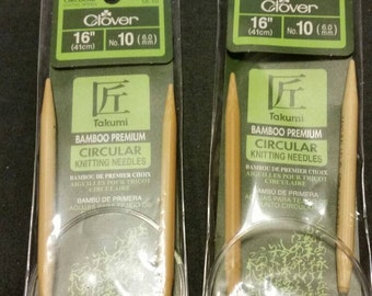 Clover 3016//29-0 Bamboo Circular Knitting NeedlesTakumi 29-Inch Size 0