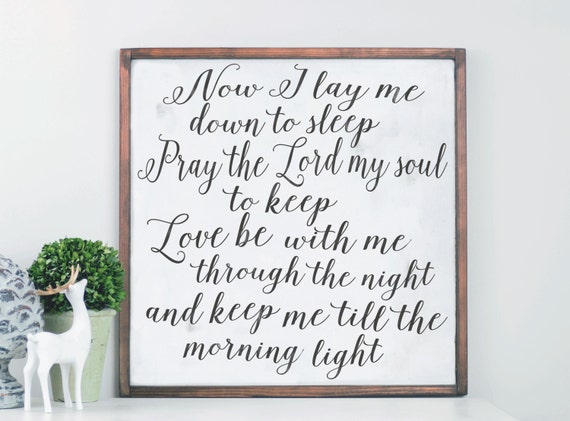 Child Prayer Wood Sign Custom Colors Rustic Sign Art for