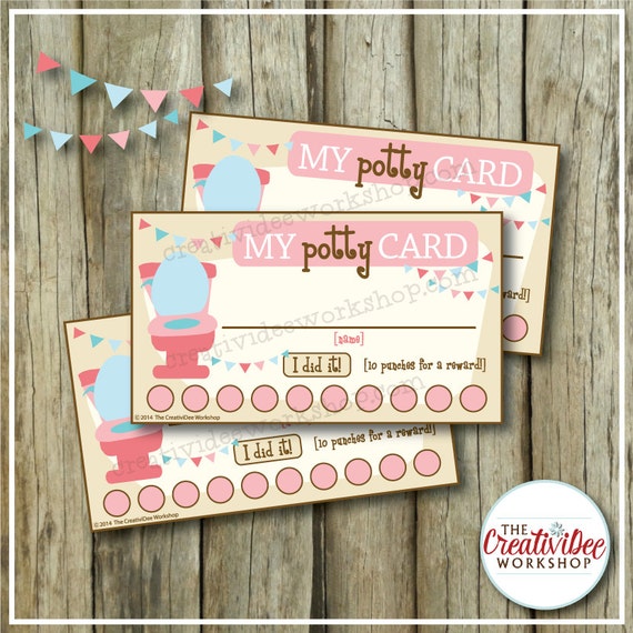 Potty Training Punch Cards Printable by CreativiDeeWorkshop