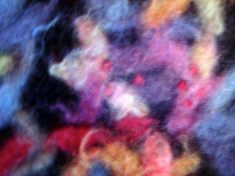 Handmade Wall Hanging or Patchwork Rug. Felted by LeftFieldFolk