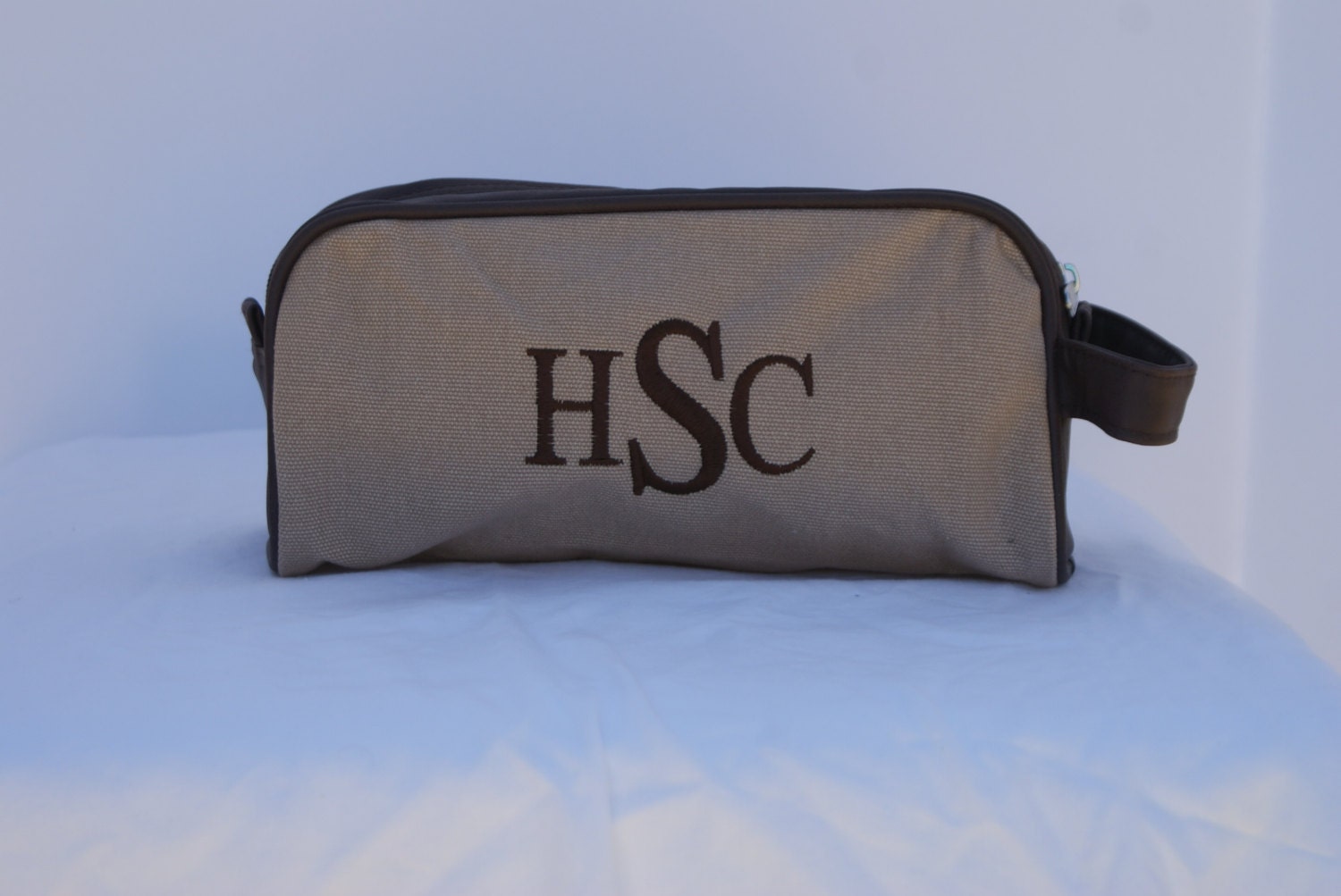 Monogrammed Toiletry bag Men's Personalized by