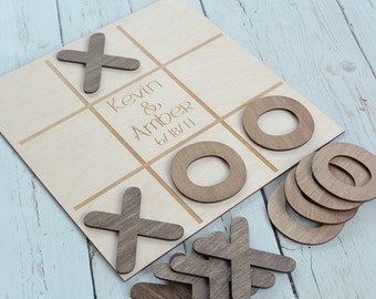 Noughts and Crosses Wedding Game Custom Wedding Game Rustic Wedding Game Table #DownInTheBoondocks