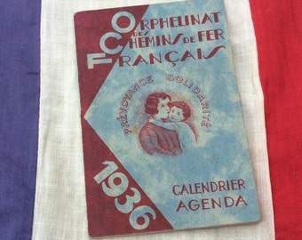Small Used 1936 Chemin de Fer/ Railway French Pocket Diary