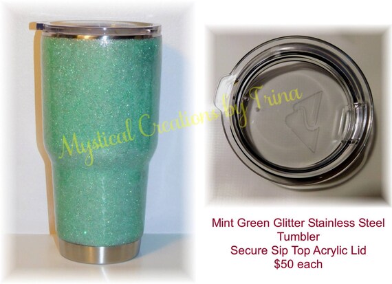 glitter stainless steel tumbler
