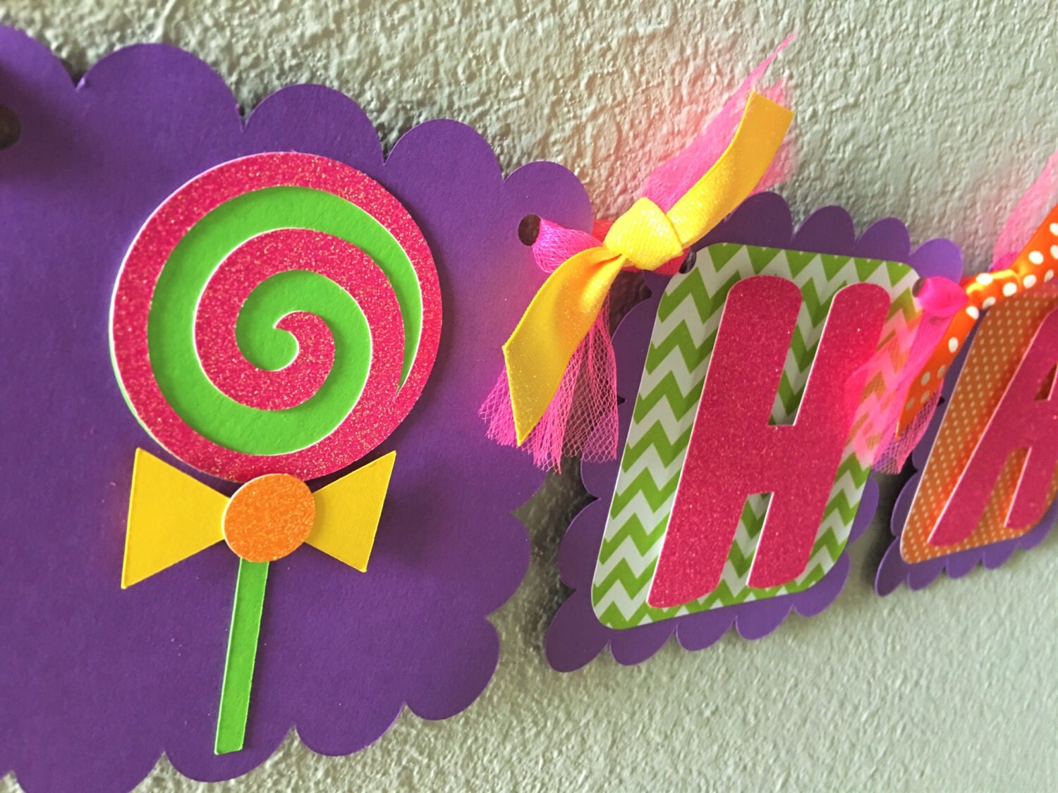 Candy Sweet Shop Happy Birthday Personalized Party Banner