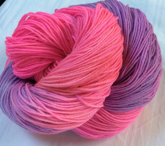 SALE Hand dyed Variegated 4ply Knitting or Crochet yarn. Sock
