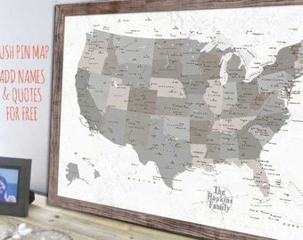 World Map Mounted on Foam Board His and Hers by TexturedINK