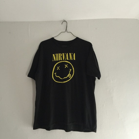 1992 Nirvana Tee Shirt Original Vintage 90s Kurt Cobain Smiley