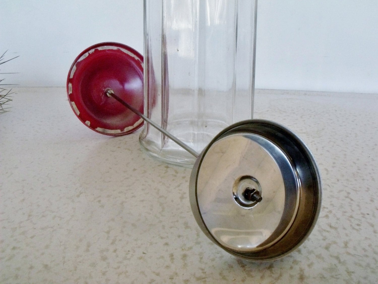 Salon Barbicide Jar Barbers Disinfectant Germicide Glass