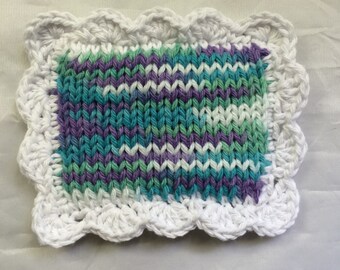 Scrubby / Pot Scrubber / Dish scrubbie / Dish Cloth / Sponge / Nylon Scrubbie / Scrubber / Water Lilies