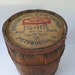 Nail Keg, Wooden Vintage Advertising Authentic Hardware Supply Industrial Loft Decor Rustic Primitive American Steel & Wire, Side End Table