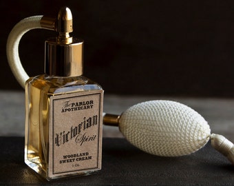 Victorian Spirit - Vanilla Amber Perfume - Woodland Sweet Creme - Atomizer Bottle -1 oz