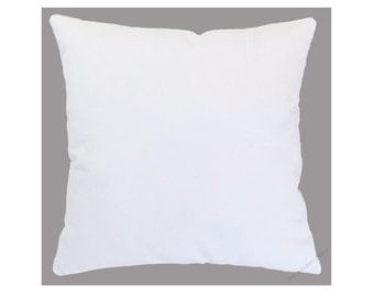 White Solid Decorative Throw Pillow Cover / Pillow Case / Cushion Cover / Cotton / 20x20"