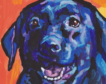 Labrador Retriever art print modern Dog art print chocolate