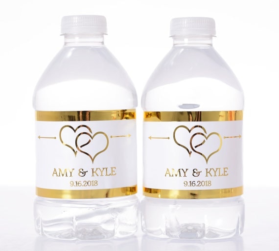 wedding water bottle