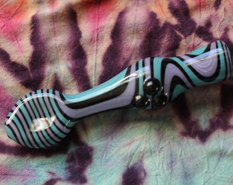 Hand Blown Glass Cigarette Holder - Inside Out- Pixie