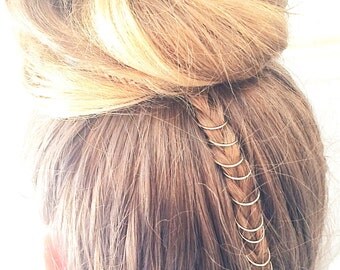 15 pc set, Boho, Hair Rings, Hair Jewelry, Festival Clothing, Dreadlock Jewelry, Hair Accessories, Braid Rings, Hippie Hair, Hair Clips