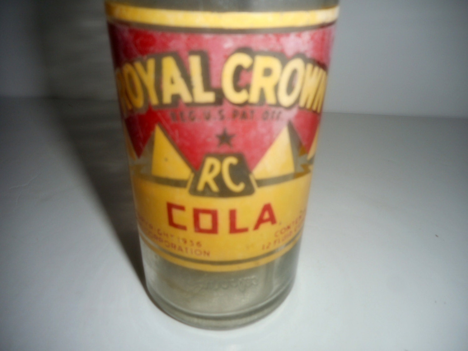 Retro RC Cola Bottle 1936 Painted Label RC Drink Bottle