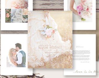 Wedding Photography Welcome Guide Magazine Template, Photography Marketing Template, Price Guide, Branding, WM401, INSTANT DOWNLOAD