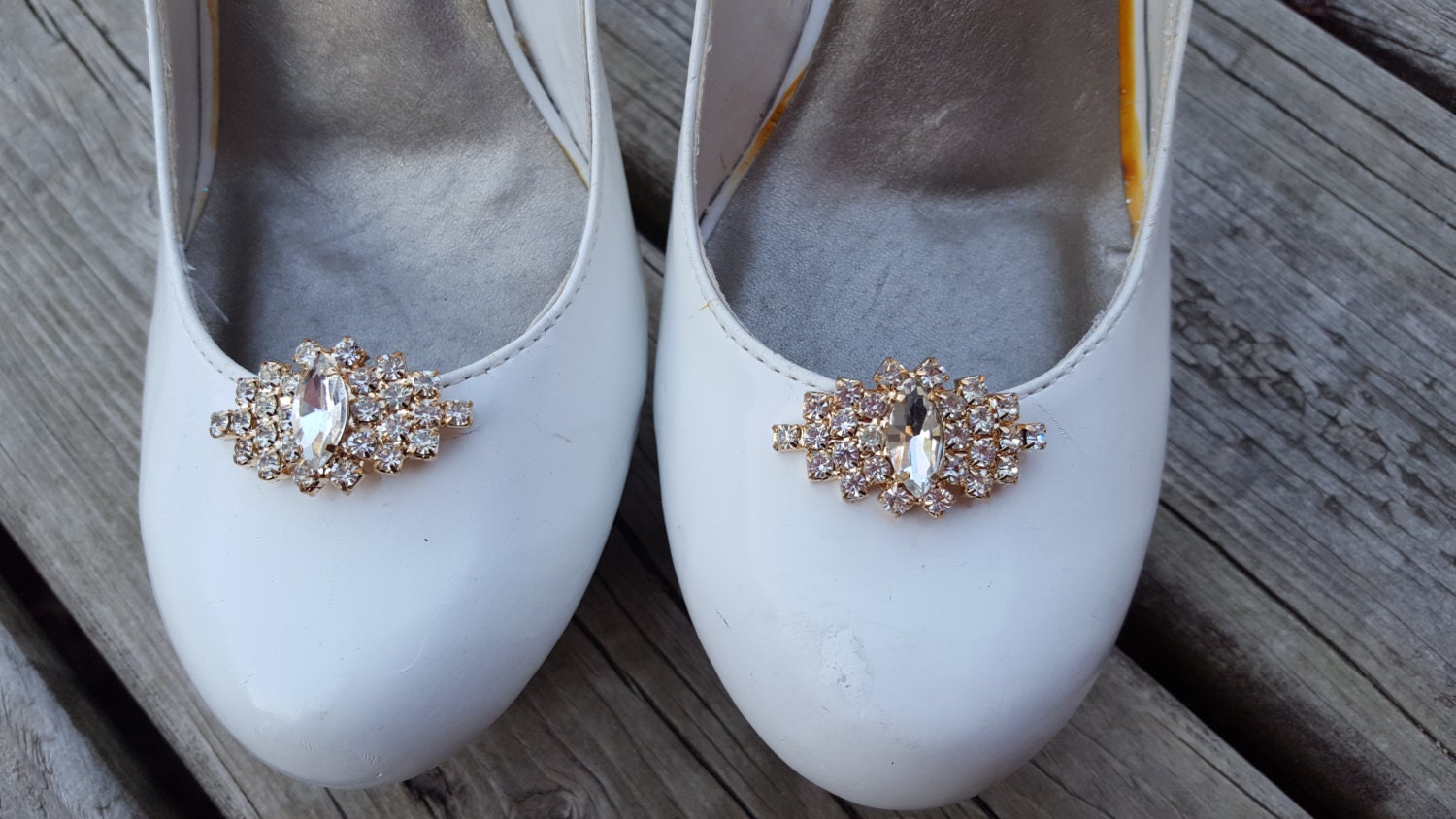 Gold Rhinestone Shoe Clips Bridal Shoe Clips Rhinestone