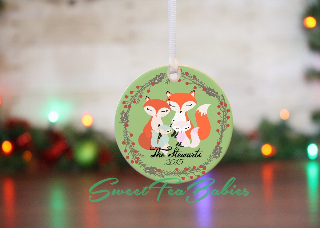 family ornament family christmas ornament fox family family ornament family christmas ornament fox family