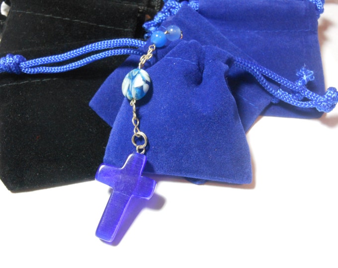 Small velvet bags, 10pcs blue, drawstring 2 1/4" X 2 1/4", jewelry, wedding, rocks pouch, velveteen velour gift bag
