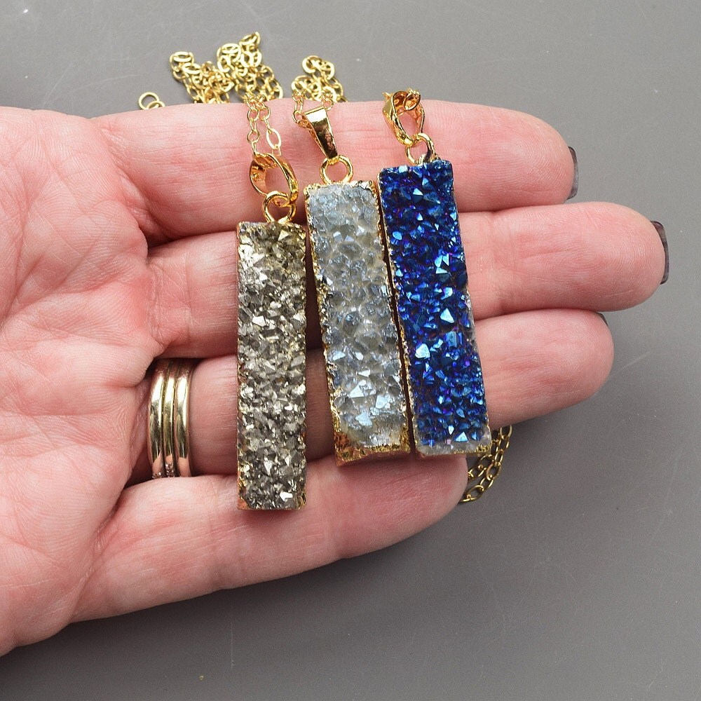 Gold druzy Clearance