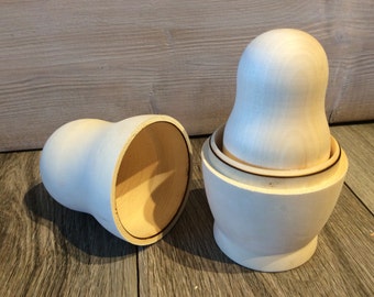 Unpainted nesting dolls set of 5 paint your own SALE
