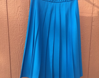 1970's Pleated Blue Skirt