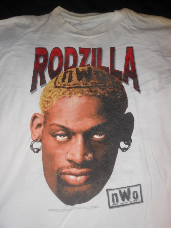 90's Dennis Rodman rodzilla NWO WCW wrestling t shirt xl