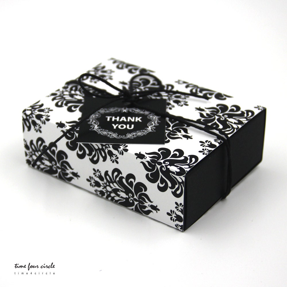 Package of Fancy Gift Box Vintage Pattern Favor Gift