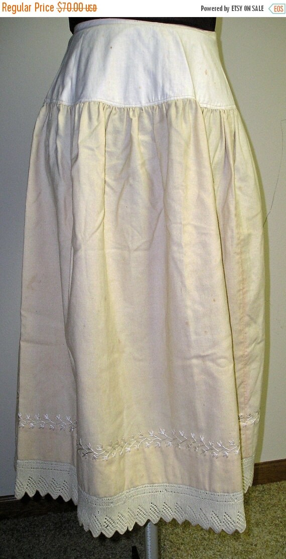 ON SALE Mid-19th Century White Cotton Under by MartinsMercantile