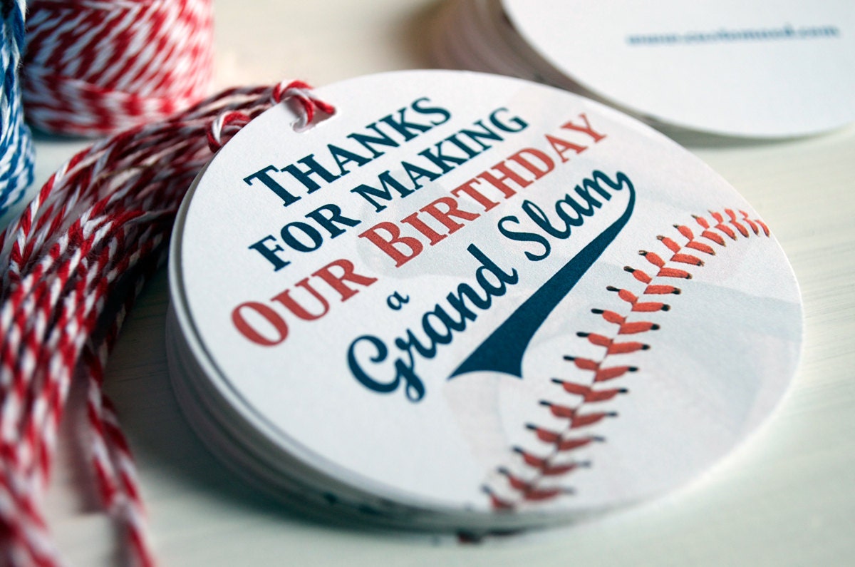 BASEBALL Gift Tags Baseball Party Favors Personalized Gift