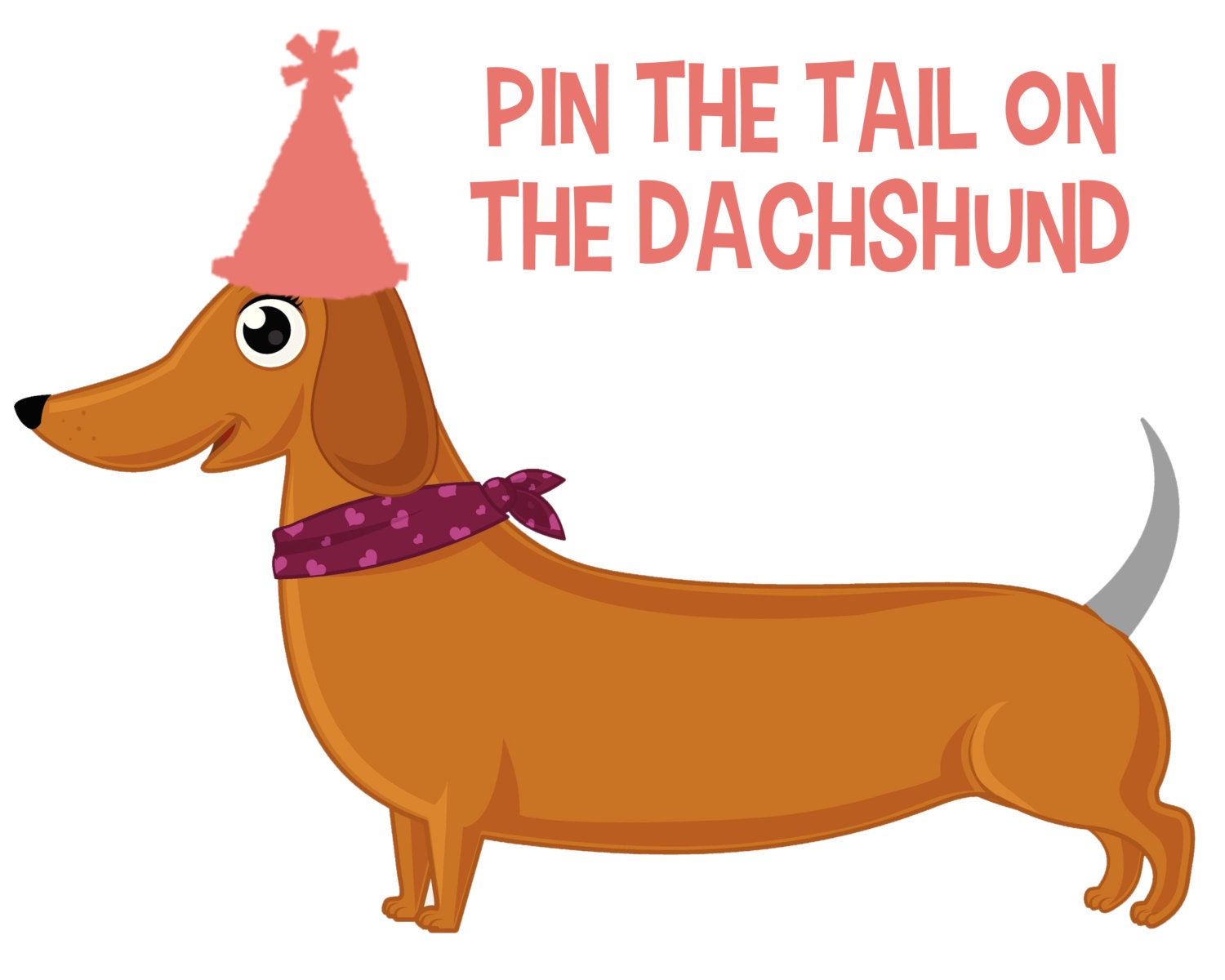 Pin the Tail on the Dachshund Digital File by makeitpersonalforyou