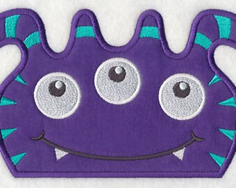 Babyhug Terry Woven Hooded Towel with Monster Design 76.2x76.2 cm - Blue main image 1