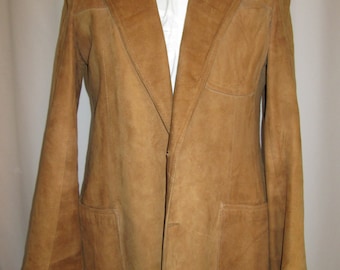 vintage, JAEGER of London goatskin suede womens riding blazer 7os fashion wear Twiggy size US 8