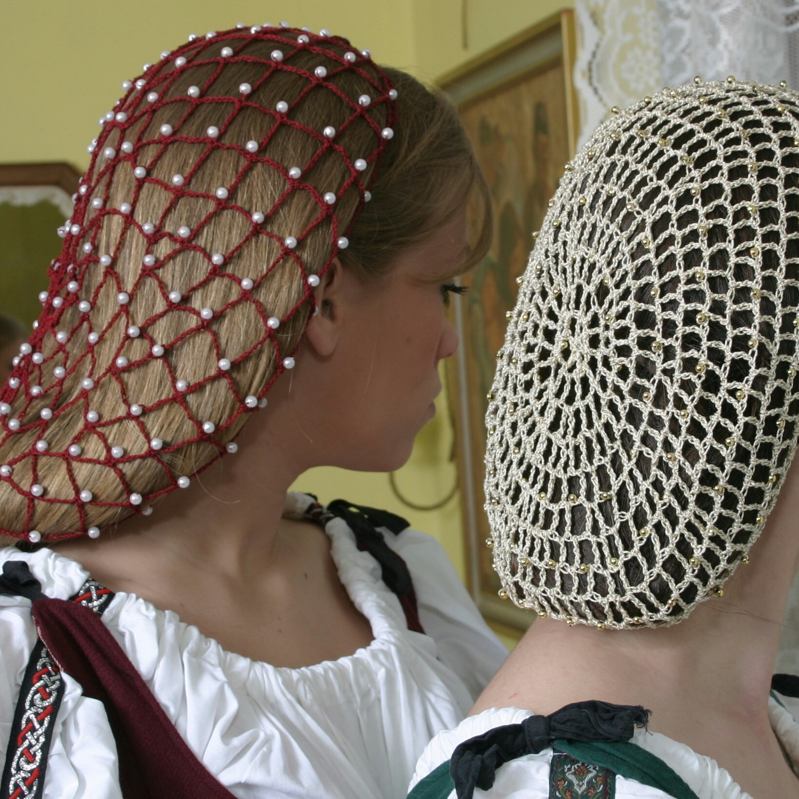 Hair Bun Cover in Cotton Crochet Thread