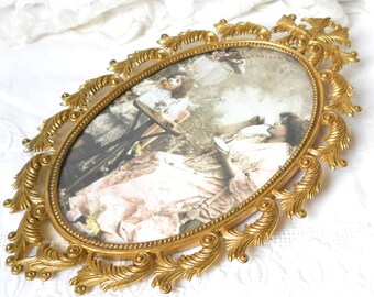 vintage oval picture frame brass photo frame oval photo frame vintage metal frame oval frame vintage oval frame brass frame french postcard
