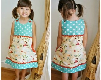 Pinafore PDF Sewing Pattern - Mimi - Toddler dress, girls dress sewing pattern, girls pinafore sewing pattern