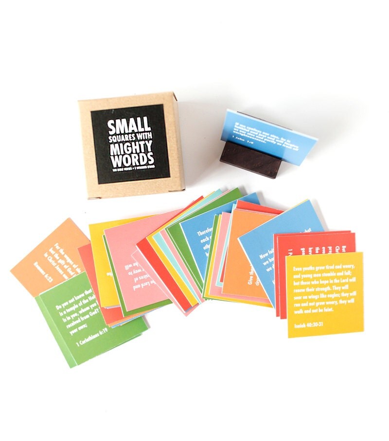 Small Squares With Mighty Words 100 Bible Verses And 1