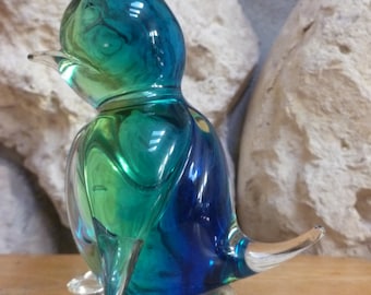 Glass Art Penguin paperweight figurine