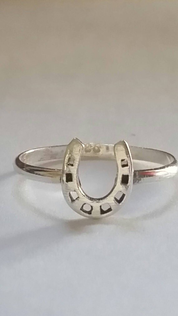 Horseshoe ring sterling silver rings silver horseshoe horse