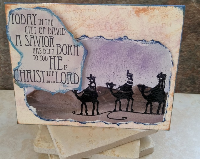 Magi 10 Handmade cards, Luke 2 11, Isaiah 9 6, For Unto Us, A Savior, Christ the Lord, handmade watercolor Christmas card, collegedreaminkid