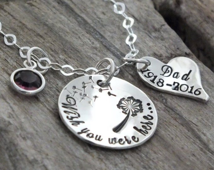 Remembering a Loved One /Remembrance Gifts /Remembrance Jewelry /Loss of a Friend /Wish you were here/Memorial Jewelry /Dandelion Necklace