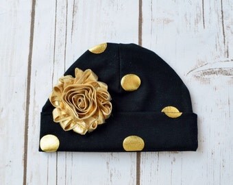Hospital Hat, Baby Girl Hospital Hat, Baby Hats for Girls, Newborn Hat Girl, Toddler Hat, Gold Hat, Beanie Hat, Baby Hats, Newborn Hat, Hats