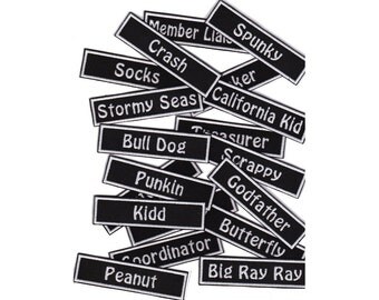 Custom Patch Name Patch Velcro Option Personalized Name Tag Embroidered Name Patch