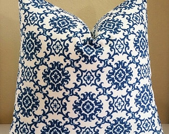 Tommy Bahama Blue Outdoor pillow cover, Small Medallion Pillow cover, many sizes available, select your size during checkout