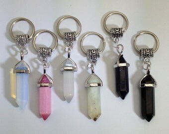 Crystal Keychain Crystal Pendant Keychain Crystal Key chain Crystal Key ring Boho Keychain Crystal Pendants Healing Crystal and Stones
